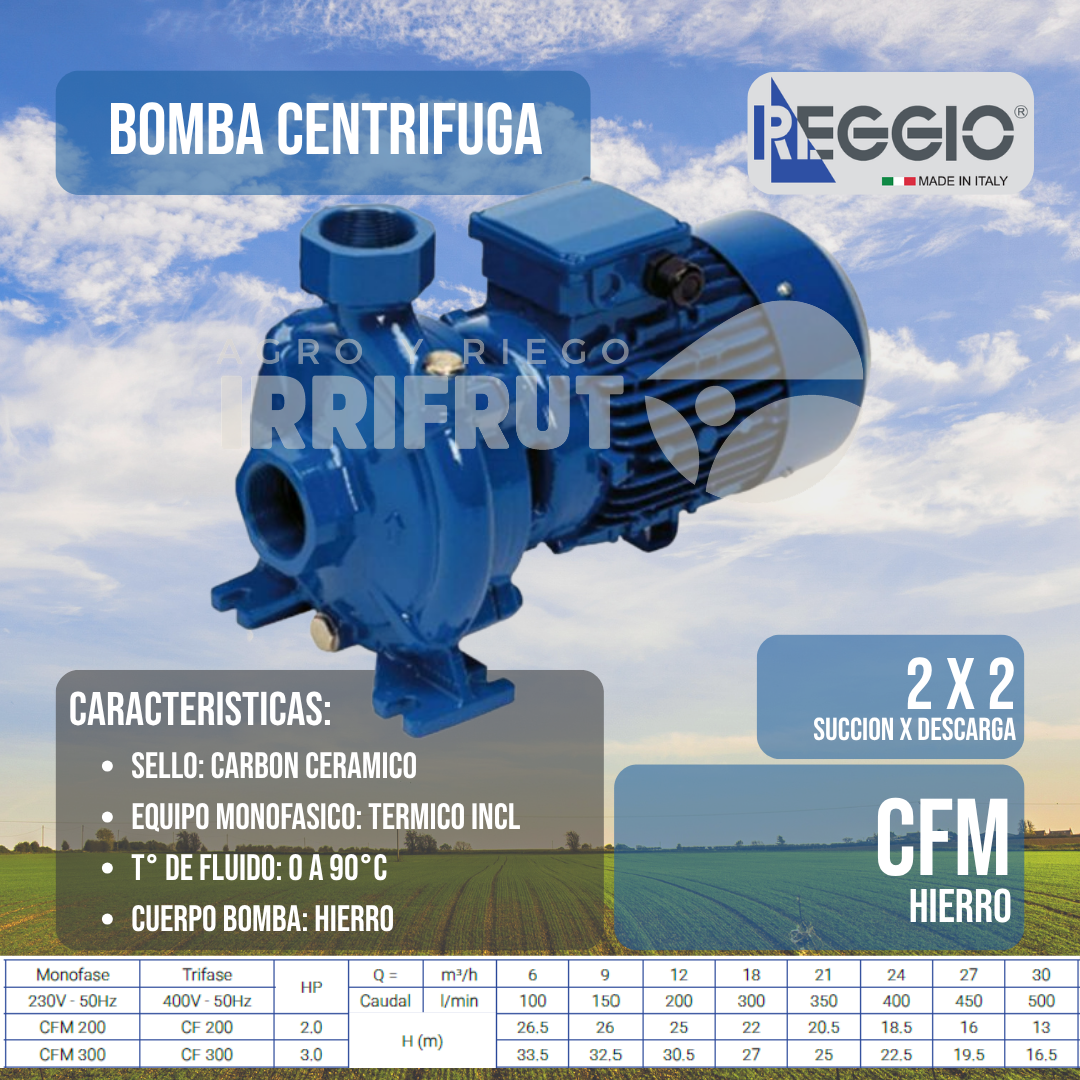 CF 200 - Potencia 2HP - Voltaje 380v - Reggio (IT)