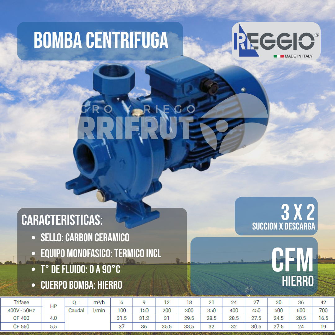 CF 400 - Potencia 3HP - Voltaje 380v - Reggio (IT)